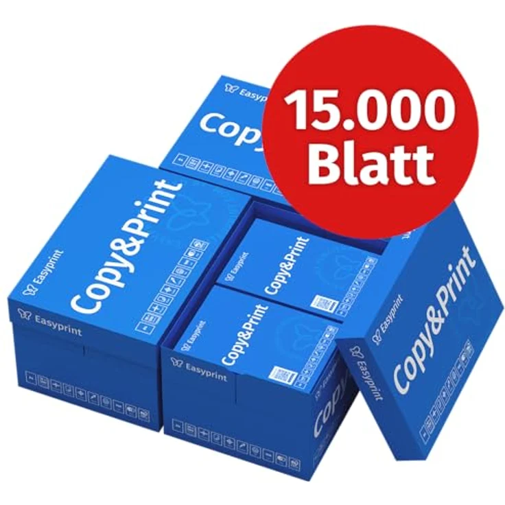 Easyprint Druckerpapier Kopierpapier 15000 Blatt 30 x 500 A4 Premium Hochweiß CIE 160 PEFC Umweltzertifikat – Bild 2