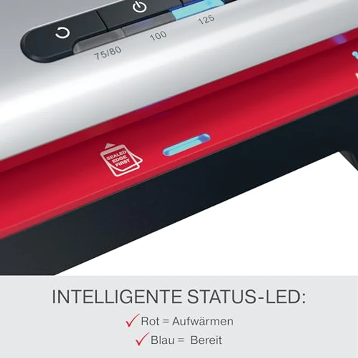 GBC Laminiergerät 250 - A4 Laminierer mit 75-125 µm Folienstärke, 500 mm/min Geschwindigkeit, SMART-Status-LEDs, Abschaltautomatik, inkl. 5 A4-Folien – Bild 7