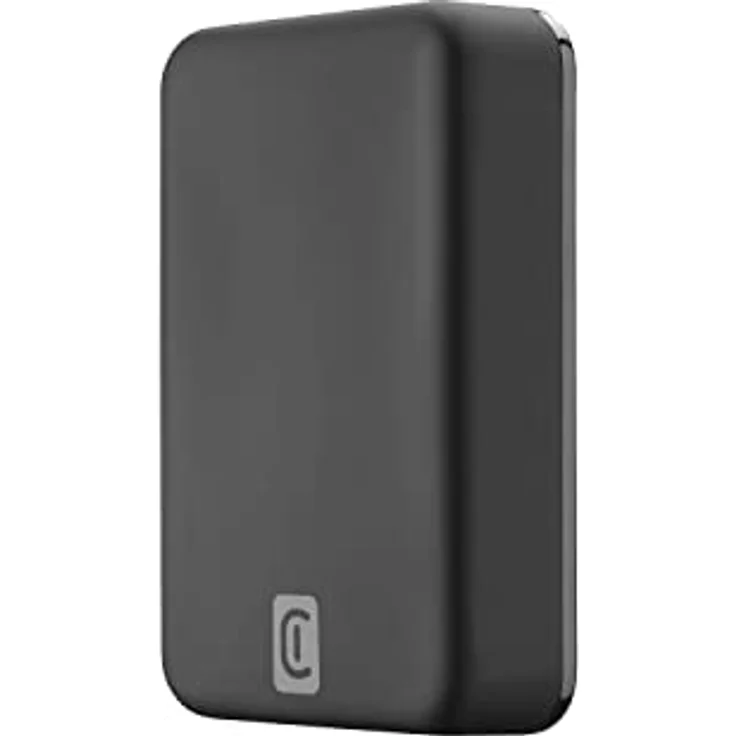 Cellularline | Wireless Powerbank MAG 10000 | Tragbares Ladegerät kompatibel mit Mag Safe-System - Kapazität 10000mAh - Kabelloses Laden 7.5W - Für iPhone 12 und höher - Schwarz – Bild 1