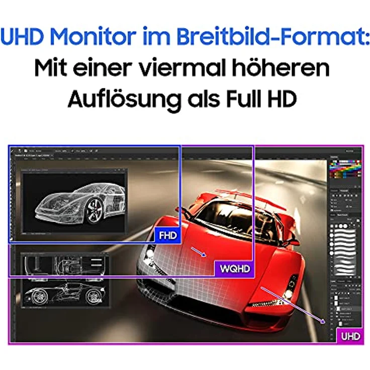Samsung UHD Monitor UJ590, 32 Dunkelblau Grau, Glänzend – Bild 6