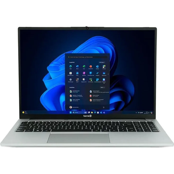Wortmann TERRA MOBILE 1610R, 16" Notebook mit Intel Core i5-1334U, 16 GB RAM, 512 GB SSD, Schwarz/Silber, Windows 11 Pro, hintergrundbeleuchtete Tastatur