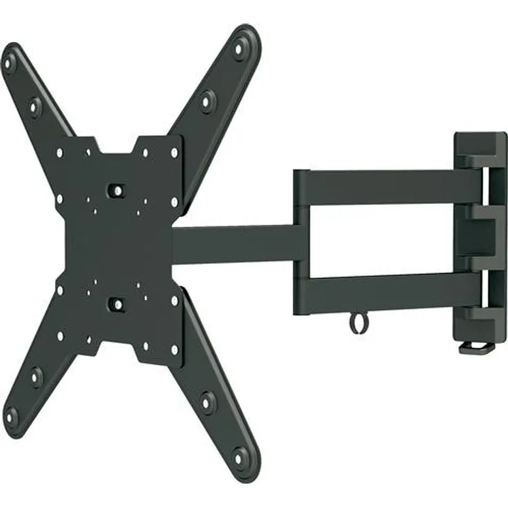 Deltaco ARM-425 TV Wandhalterung, 75 x 75 mm - 400 x 400 mm, Neigung 0 - 30°, Drehung 180°, Metall, Schwarz