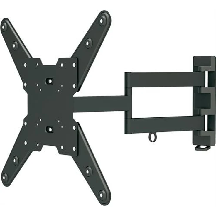 Deltaco ARM-425 TV Wandhalterung, 75 x 75 mm - 400 x 400 mm, Neigung 0 - 30°, Drehung 180°, Metall, Schwarz