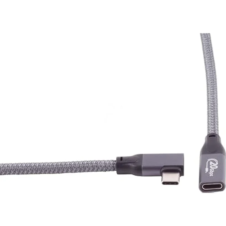Shiverpeaks BS13-56010, USB C Verlängerungskabel 0,5 m, USB 3.2 Gen 2, 20 Gbit/s, grau – Bild 2