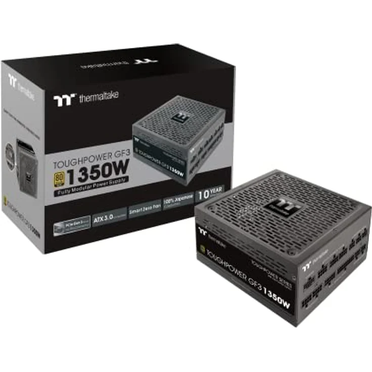 Thermaltake Toughpower GF 3 1350W | PC-ATX-3.0-Netzteil | PCIe Gen 5.0 | 80-Plus-Gold | voll-modular | leiser 140 Lüfter | EU Zertifiziert | schwarz, PS-TPD-1350FNFAGE-4 – Bild 1