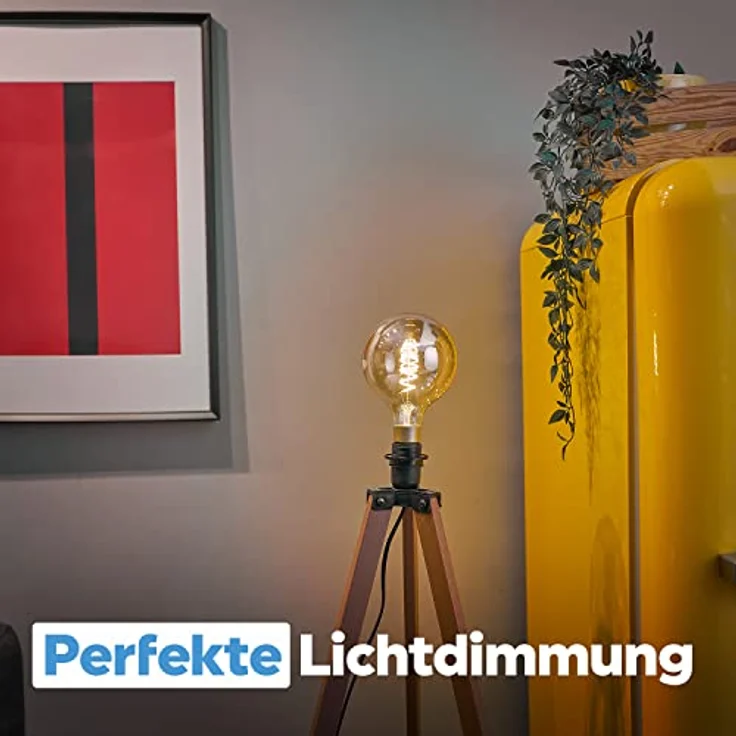 Shelly Vintage G125 Smart Home Glühbirne Dimmbar E27, Digitale Fernbedienung der Retro Glühlampe per App & WLAN, Kompatibel mit Alexa & Google Home, Wifi, 4W, 110V & 220V, Energiesparend, Warmweiß – Bild 5