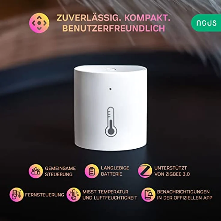 Nous E5 Smarter Luftfeuchtigkeits- und Temperatursensor, ZigBee – Bild 3