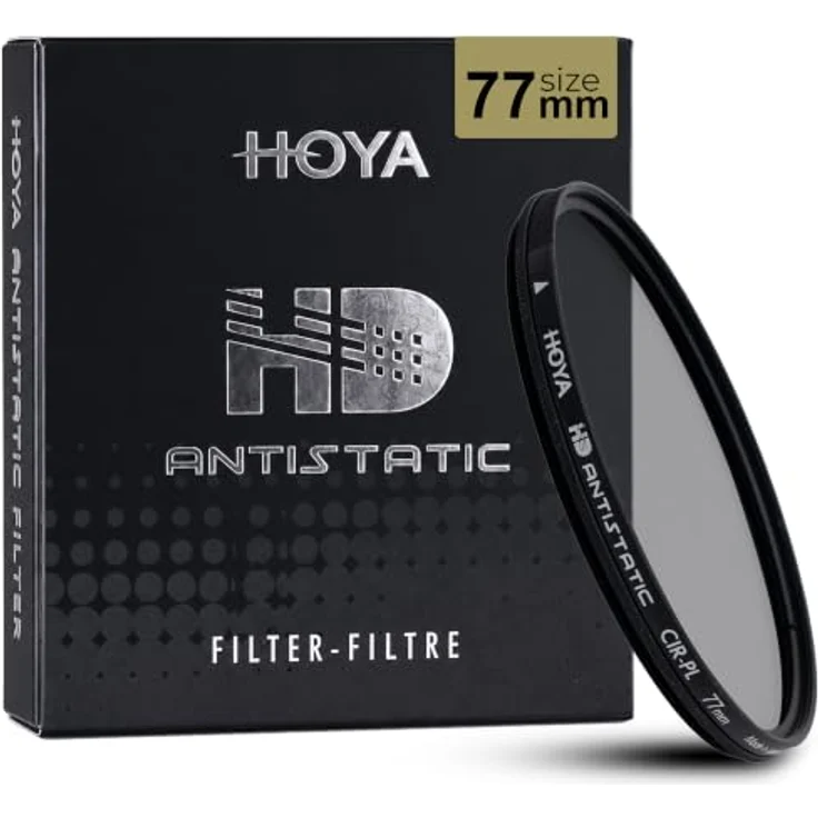 Hoya CIR-PL HD Antistatic, 77mm Polfilter für optimierte Farbsättigung und Kontrast, staub- und wasserabweisend – Bild 1
