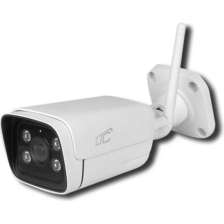 LTC Außen-Kamera Überwachung BULLET weiß 4Mpix Sensor, Zwei-Wege-Kommunikation, IP66 wetterbeständig