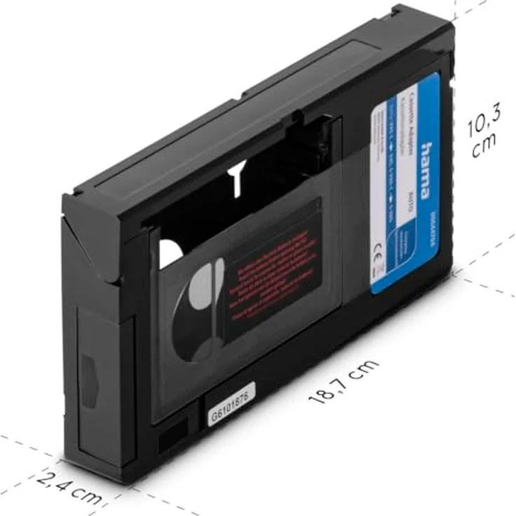Hama Kassettenadapter für VHS-C Videokassetten (Automatisch, Batteriebetrieben) schwarz – Bild 5