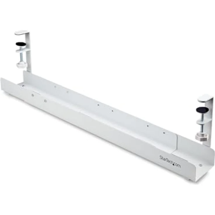 Startech.com Kabelkanal, unter Tisch montierbar, Weiß, 120 cm Länge, Kabelmanagementfach – Bild 1