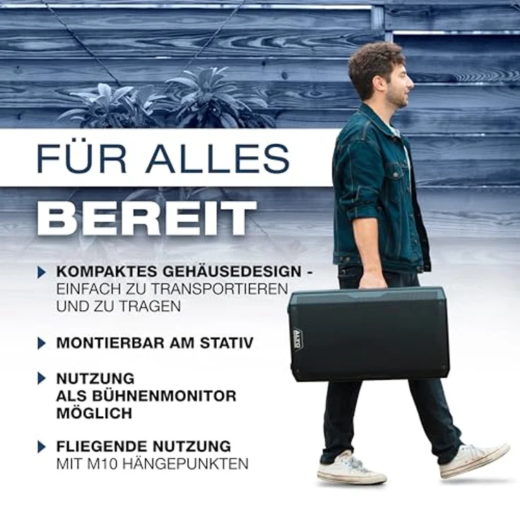 ALTO TS412, 2500 Watt 12-Zoll Aktiver PA-Lautsprecher mit 3-Kanal Mixer, Bluetooth-Streaming, DSP App, schwarz – Bild 8