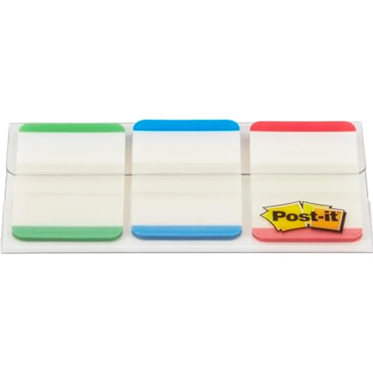 Post-it Notes Haftnotizblock Index Strong, 25,4x38mm, grün/blau/rot, 66 Blatt mit weißer Schreibfläche – Bild 3