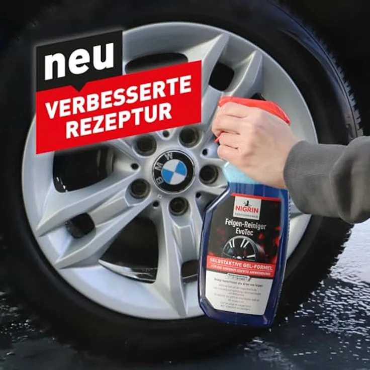 NIGRIN Felgen-Reiniger EvoTec, hocheffektive Reinigung aller Arten von Felgen, integrierter Wirk-Indikator, selbstaktiv, säurefrei, 750 ml – Bild 3