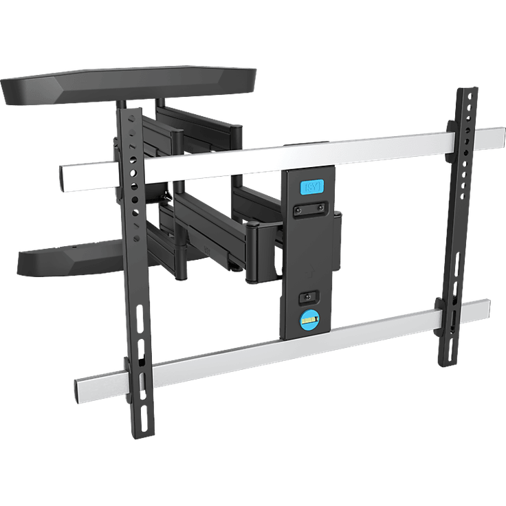 ISY ITV-3600 TV Wandhalterung, bis 85 Zoll, schwenkbar, neigbar, rotierbar, Schwarz und Silber