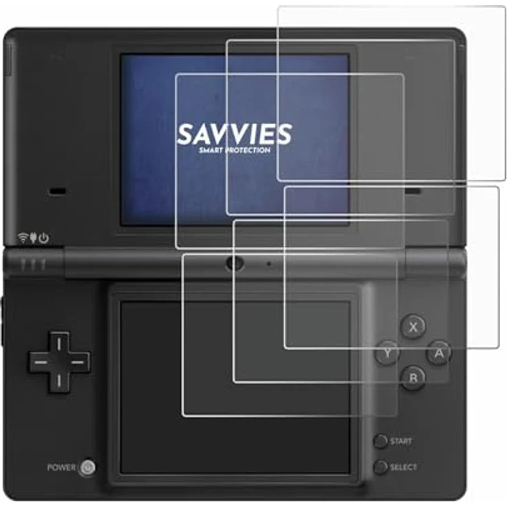 Savvies 6 Stück Ultra-Transparente Schutzfolie für Nintendo DSi, kratzfest und blasenfreie Montage, Made in Germany – Bild 2