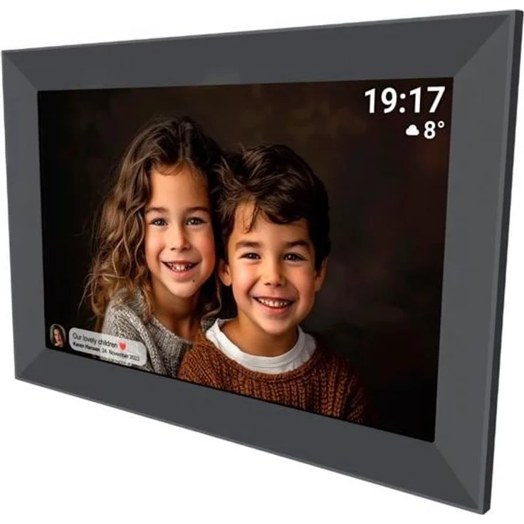 Denver Frameo PFF-1012 Schwarz, Digitaler Bilderrahmen mit 10.10" HD IPS Touchscreen und WLAN – Bild 1