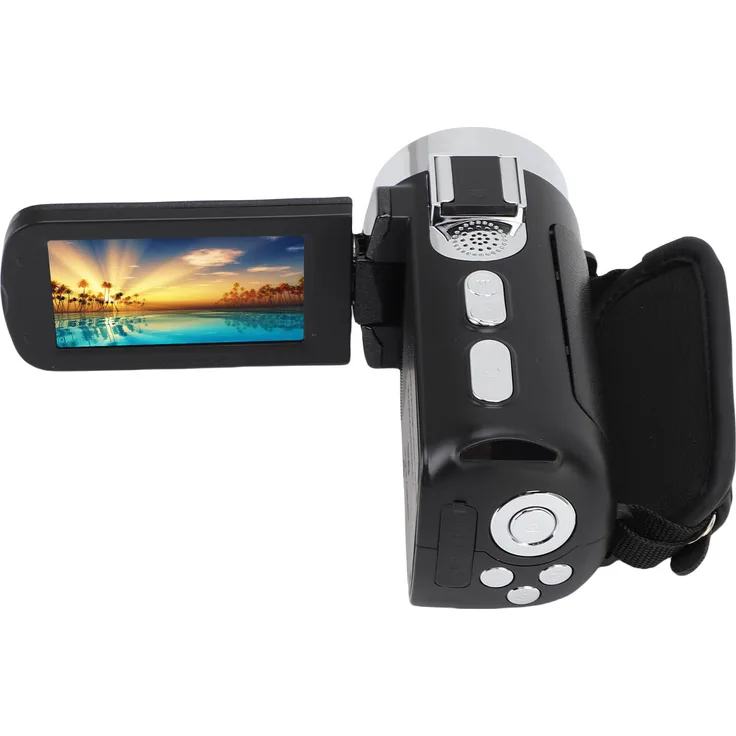 Lixada 4K Videokamera, 64MP Digitalkamera mit 3 Zoll Flip Display, LED Fill Light, WiFi und mehreren Filtern für Fotografie