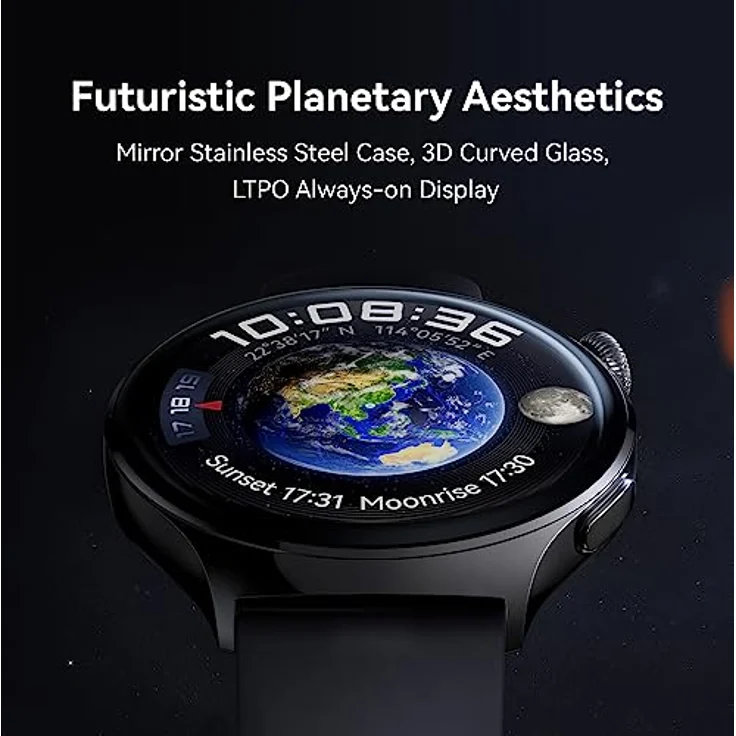 HUAWEI Watch 4 schwarzes Fluoroelastomer-Armband, Schwarz, Einheitsgröße, Klassisch – Bild 2