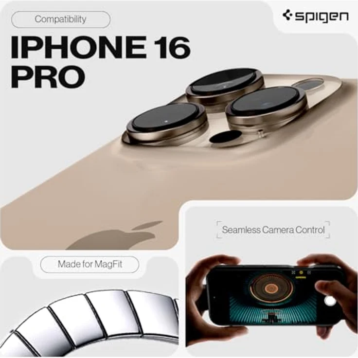 Spigen iPhone 16 Pro Tough Armor T (AI) MagFit Hülle - Schwarz, Kamerasteuerung aktiviert, Kompatibel mit MagSafe Zubehör – Bild 2