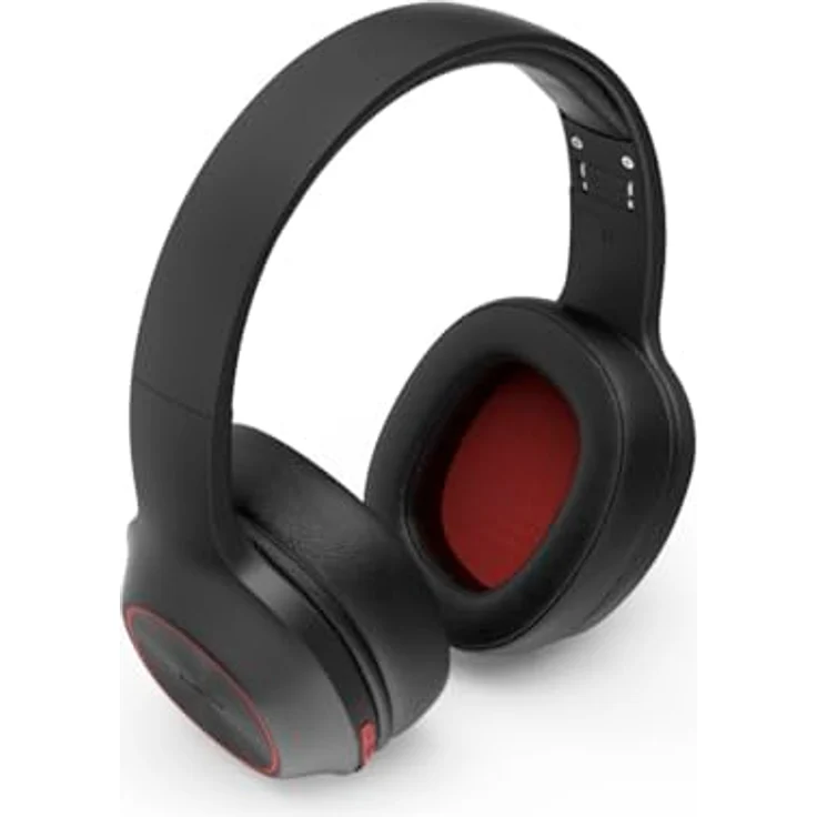 Hama Bluetooth-Kopfhörer Spirit Calypso II, Over-Ear, Bass Boost, faltbar, SW (NC, Kabellos), Rot, Schwarz – Bild 2