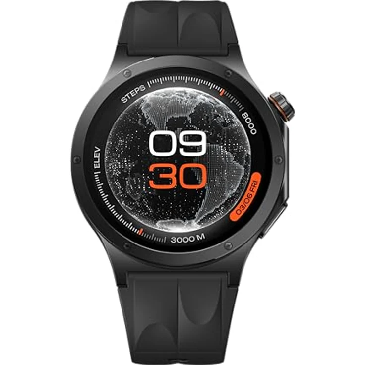 OPPO Watch X3 Smartwatch mit Wear OS, 1,5 Zoll AMOLED-Display, EKG, 16 Tage Akku, Dual-GPS, Titan-Saphirglas, wasserdicht IP69/5 ATM, Obsidian Black – Bild 2