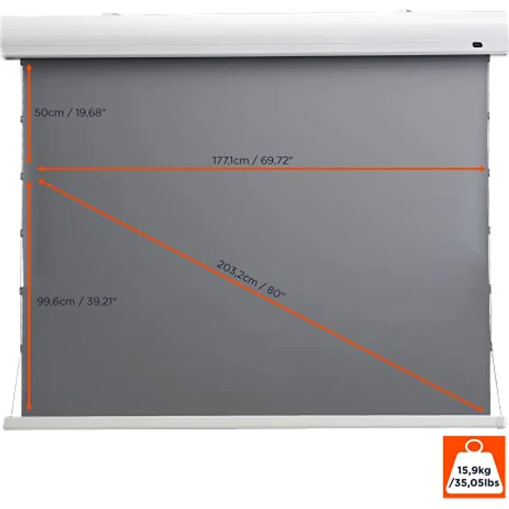 celexon HomeCinema Motorleinwand Tension 177 x 99 cm, 80'' - Dynamic Slate ALR – Bild 5