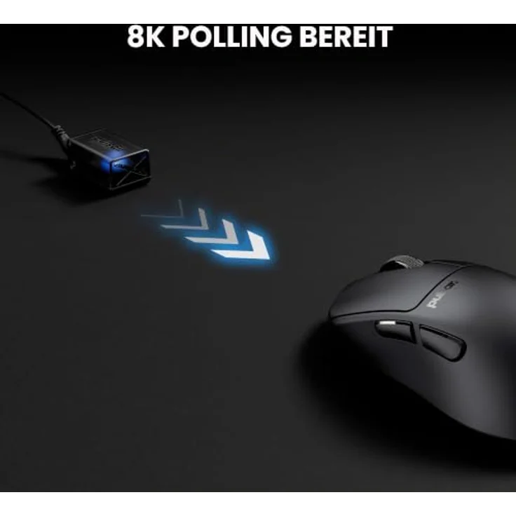 Pulsar X3 CrazyLight Medium Wireless Gaming Maus, 32,000 DPI, 8K Polling-Rate, Jet Black – Bild 6