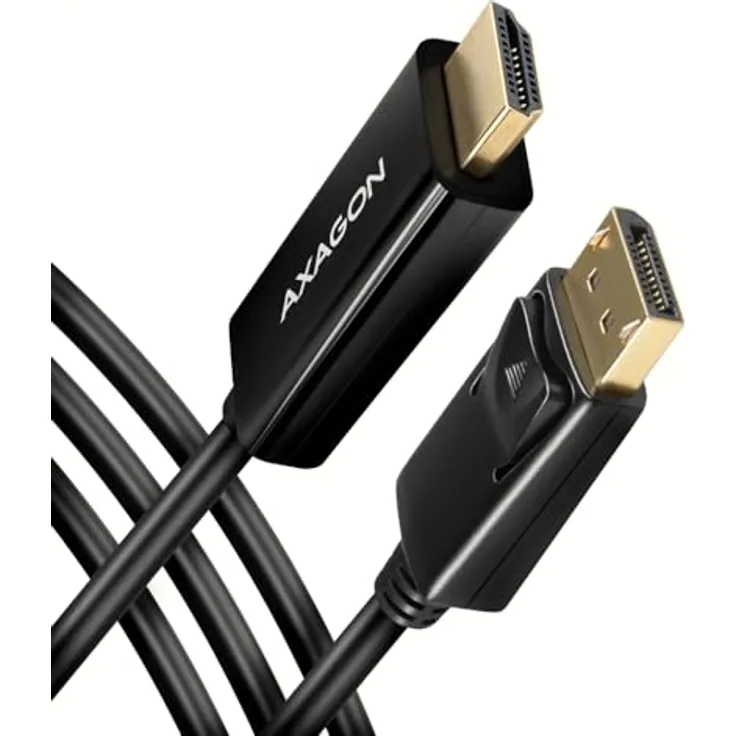 AXAGON RVD-HI14C2 DisplayPort zu HDMI Adapterkabel, 4K/30 Hz, 180 cm, schwarz