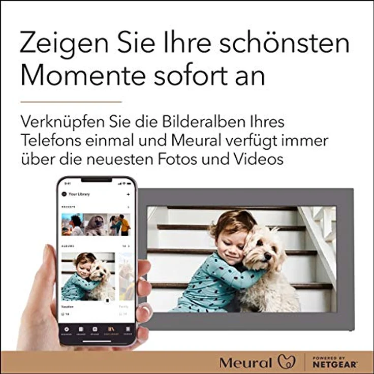 MEURAL MC315 Digitaler Bilderrahmen 15 Zoll (private Fotofreigabe und NFT Crypto Art, elektronischer Bilderrahmen digital, integrierter Standfuß & Wandhalterung, App Steuerung von überall) – Bild 2