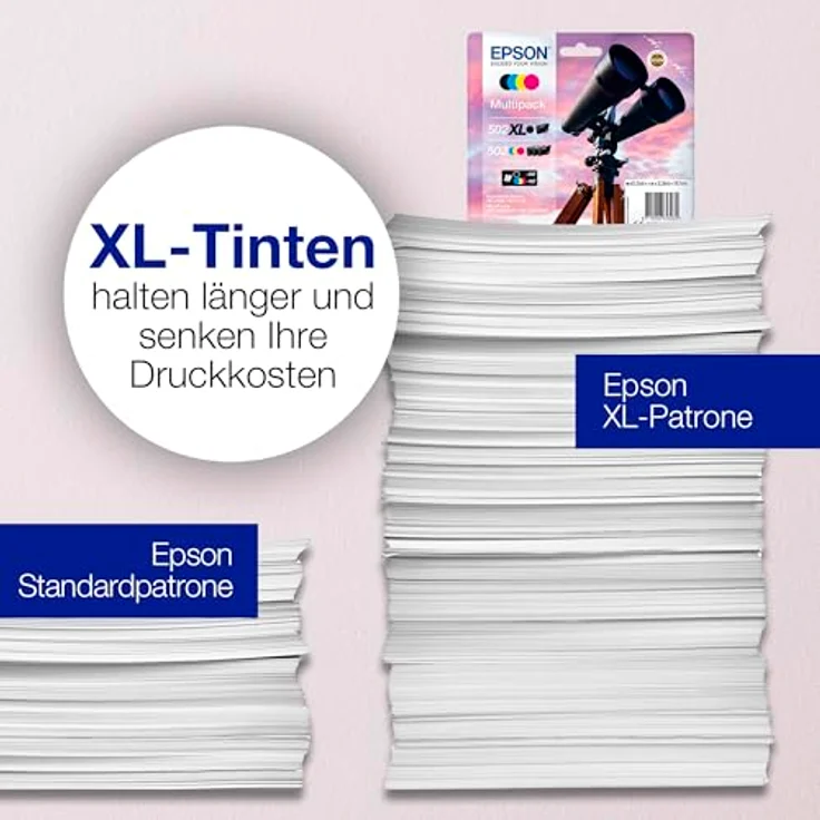 Epson Original 502 Tinte Fernglas, XP-5100 XP-5105 WF-2860DWF WF-2865DWF (Multipack 4-farbig) – Bild 4