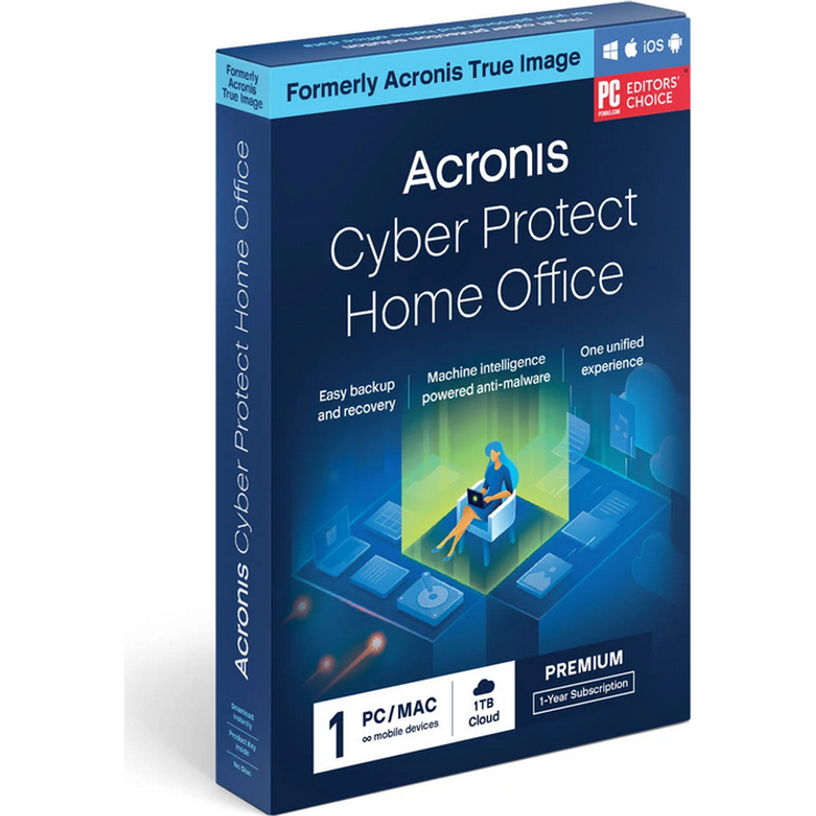 Acronis Cyber Protect Home Office Premium, 1 TB Cloud-Speicher