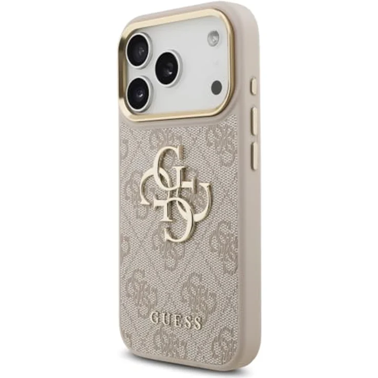 CG MOBILE Guess 4G Groß 4G Klassiker Logo Hülle für iPhone 17 Pro, Kunstleder / TPU / PC, Pink/Gold – Bild 2