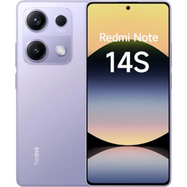 Xiaomi Redmi Note 14S, Smartphone mit 8GB RAM, 256GB Speicher, 200 MP Kamera, 6,67 Zoll AMOLED-Display, Aurora Lila – Bild 1