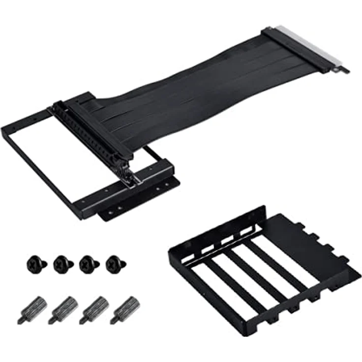 Lian-Li O11D-1X-4 Riser Card Kabel + PCI-Slot-Blende - PCIe 4.0, schwarz – Bild 4