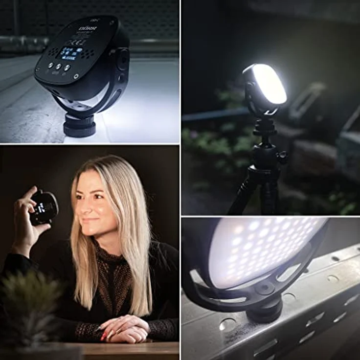 Dörr LED Dauerlicht - Videoleuchte - Bi-Color - Akku - super flexibel - Alugehäuße - Schwenkrahmen - magnetisch – Bild 5