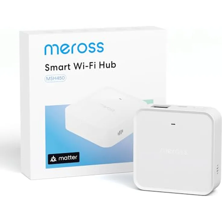 Meross Central MSH450MA, WiFi Matter-Gateway für Smart Home mit einfacher Steuerung, kompakt und zukunftssicher