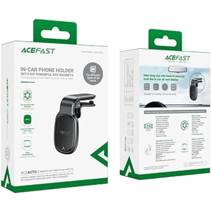 Acefast KFZ Handy-Halterung Magnetischer Autotelefonhalter für Lüftungsgitter grau – Bild 4