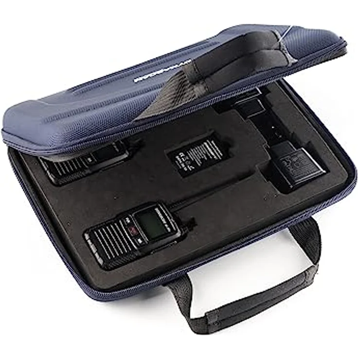DynaScan AD-09+ Plus PMR-446 Funkgerät 2er-Set mit USB-Ladegeräten, Headsets und Koffer - Lizenzfrei – Bild 8