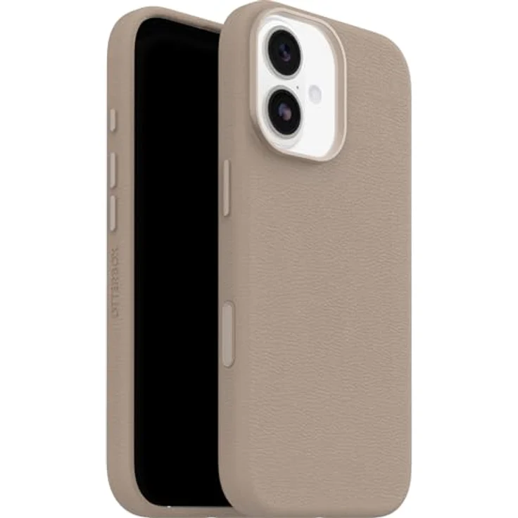 OtterBox Symmetry Series Cactus Leather MagSafe Hülle für iPhone 17, stoßfest, dünn, 3X getestet nach Militärstandard, Grau – Bild 1
