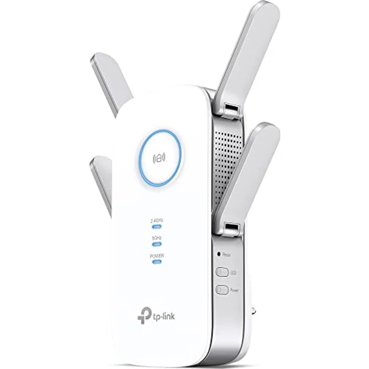 TP-Link RE655 WLAN Verstärker Repeater AC2600 (Dual-WLAN AC + N, 1733 MBit/s 5GHz + 800MBit/s 2,4GHz, Gigabit-LAN-Port, App Steuerung, maximale Abdeckung, kompatibel zu allen WLAN Geräten) – Bild 1