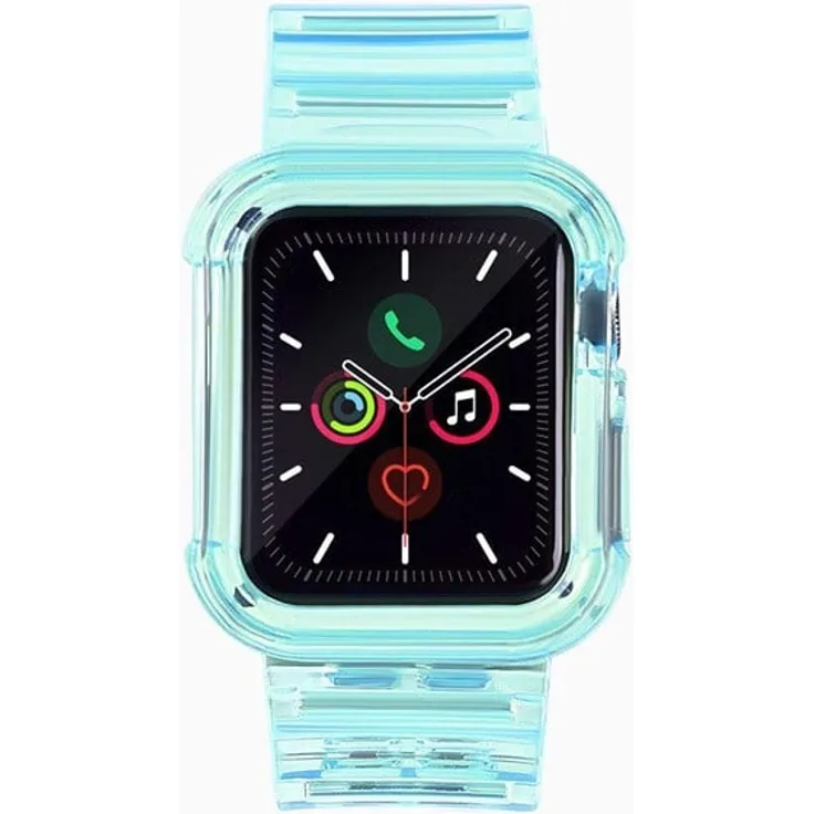 Hurtel Strap Light Set, Silikonarmband für Apple Watch 40mm, in Blau mit hautfreundlichem TPU-Material und dynamischem Farbspiel