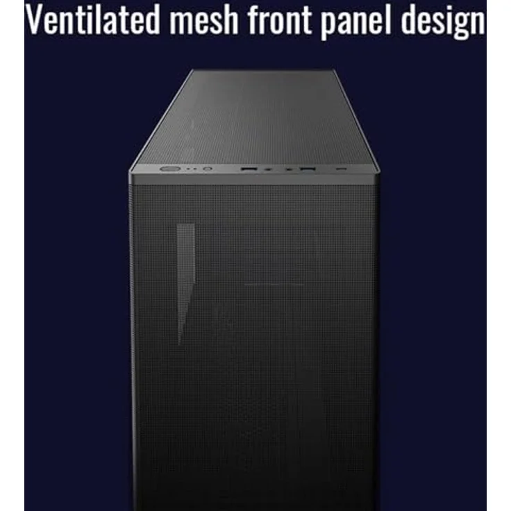 AeroCool Stormfront Mini-G-BK-V1 PC-Gehäuse, Micro-ATX und Mini-ITX Mainboard, 7 Lüfter Slots, unterstützt Wasserkühlung, Seitenfenster aus Temperglas, Schwarz – Bild 2
