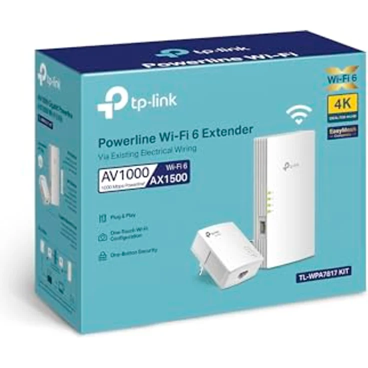 TP-Link AV1000 Gigabit Powerline WiFi 6 Set, 2x Adapter mit bis zu 1.000 Mbit/s Powerline und bis zu 1.500 Mbit/s WLAN AX, Plug & Play – Bild 6