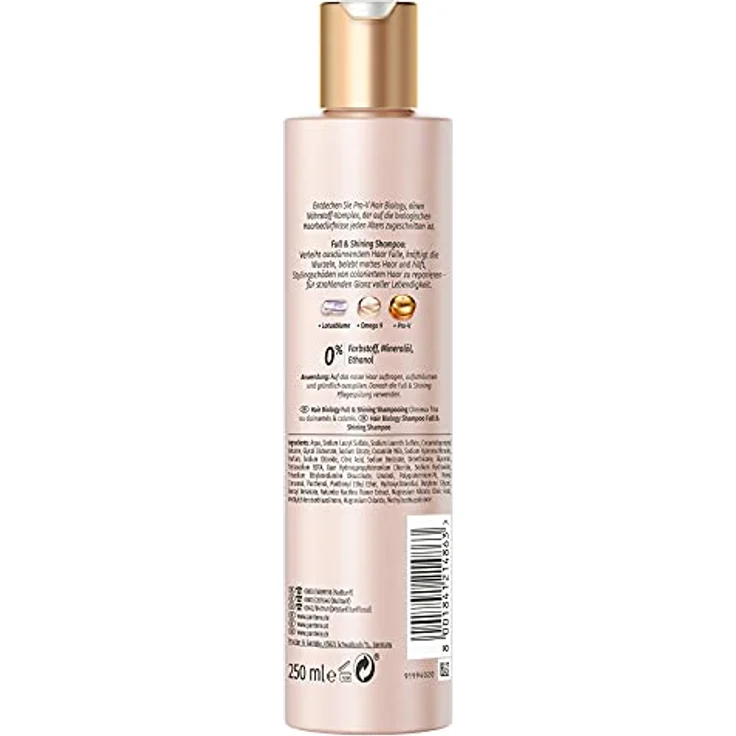 Hair Biology Full & Shining Shampoo, Fülle für feines oder dünner werdendes und coloriertes Haar, 250ml – Bild 5