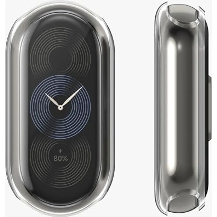 kwmobile 2X Schutzhülle für Xiaomi Mi Band 9 / Smart Band 9, Fullbody Cover Set aus transparentem Silikon, Schwarz – Bild 5