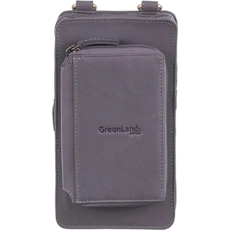 Greenland Nature Nature Soft Handytasche Geldbörse aus 100% Leder, lila, 11 cm x 6 cm x 20 cm – Bild 1