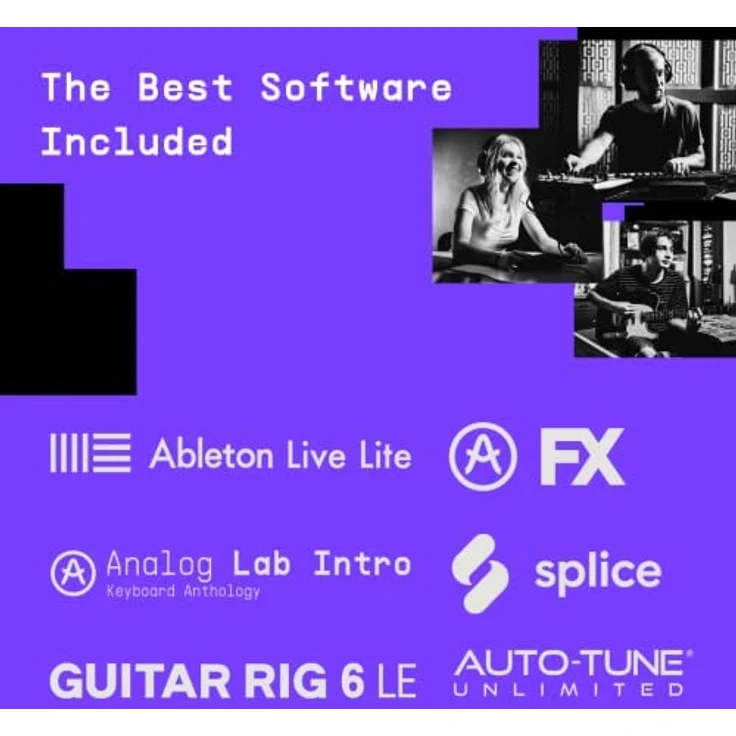 Arturia - MiniFuse 4 - Kompaktes USB-Audio-Interface mit Kreativer Software für Hochwertige Aufnahmen, Produktion, Podcasting, Gitarre - Schwarz – Bild 4