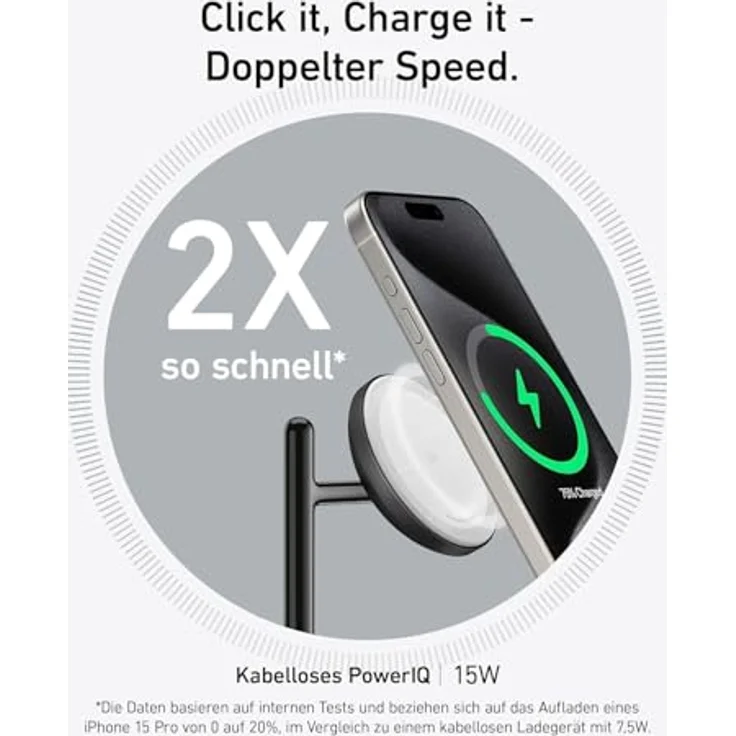 Anker MagGo Wireless Charging Station, Wireless Charger, Schwarz – Bild 3