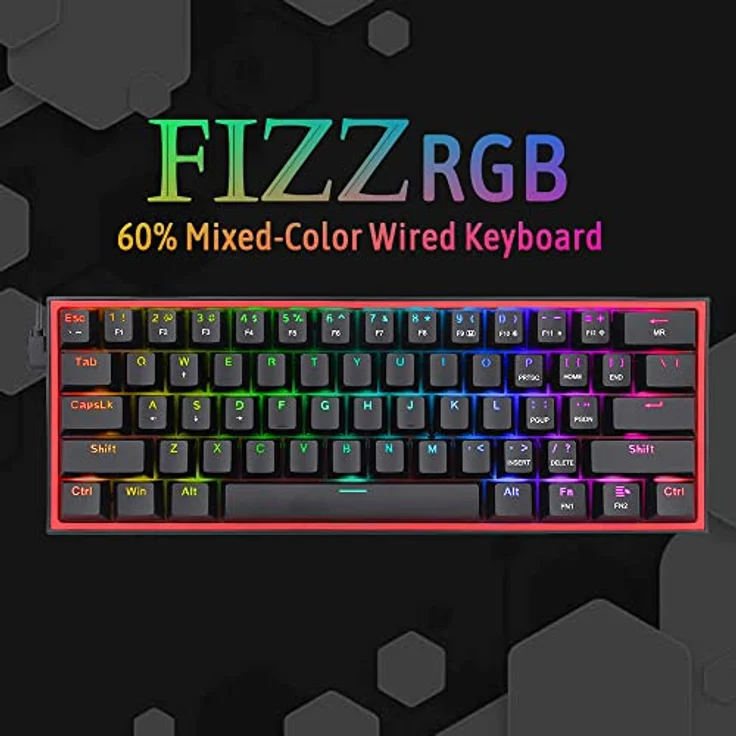 Redragon K617 Fizz RGB 60% mechanische Tastatur | RED-K617-RGB – Bild 2